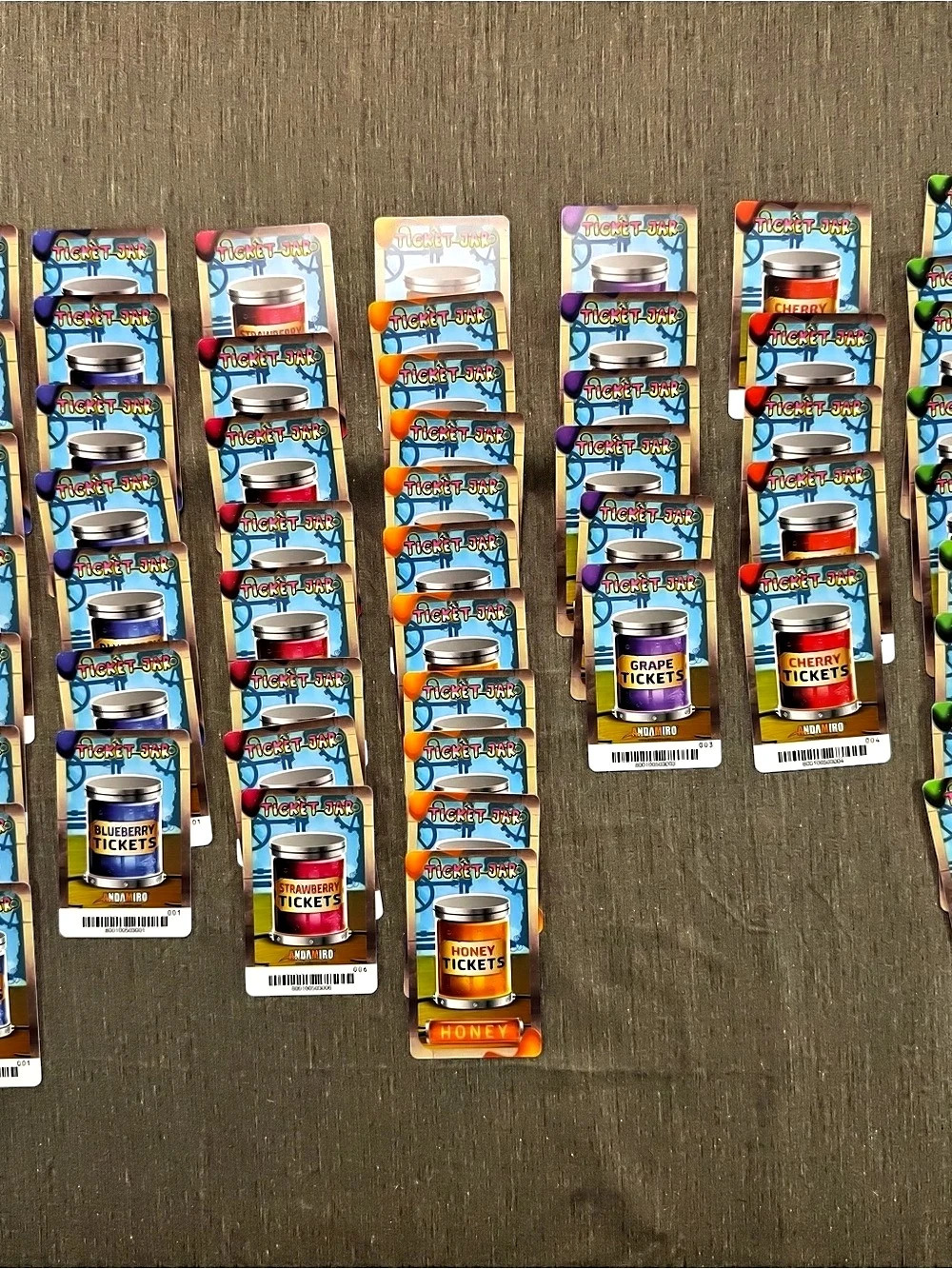 Lot 15 Minions Jelly Lab Arcade Cards  PB&J + Ticket Jar  FULL SET X2